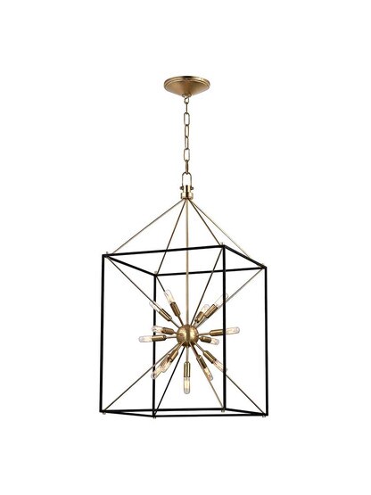 Glendale 20 1/4 inch Pendant in Aged Brass.